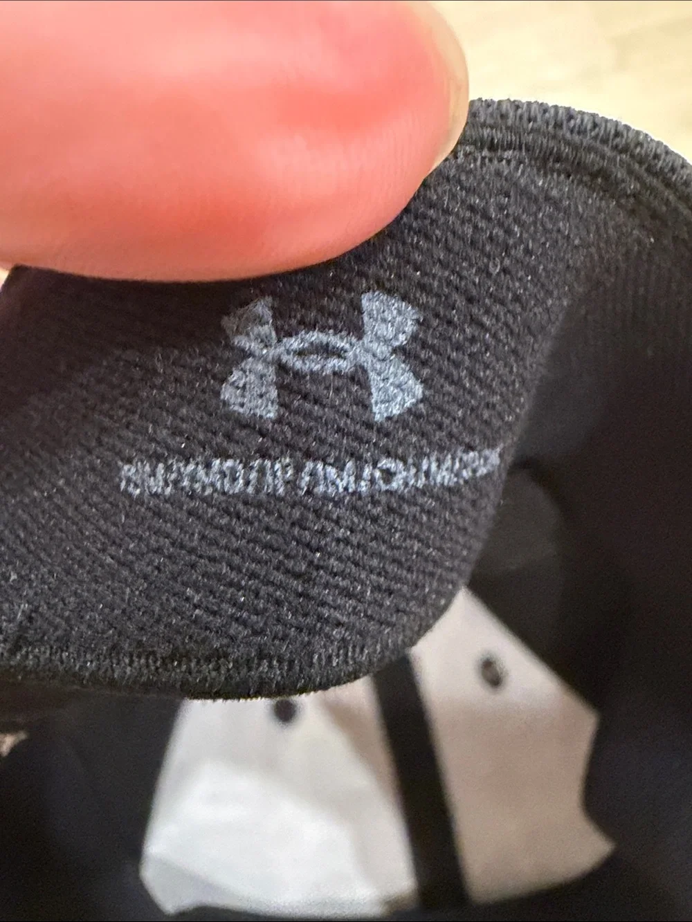 Under Armour Black YM Hat with White Logo - Performance Cap